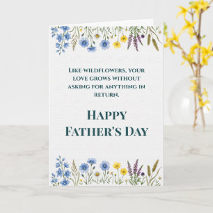 Elegant Wildflower Father's Day Dad Card