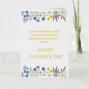 Elegant Wildflower Father's Day Dad Foil Greeting Card