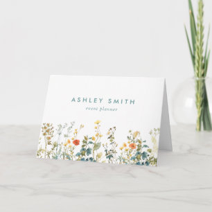 Elegant Wildflower Field Client Thank You Card