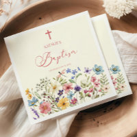 Elegant Wildflower Floral Baptism