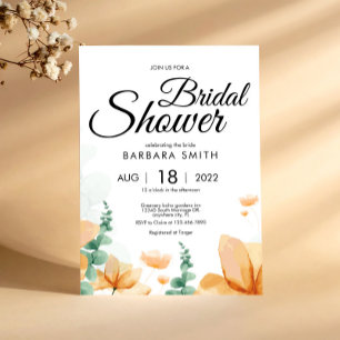 Elegant wildflower floral bridal shower postcard