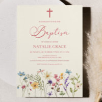 Elegant Wildflower Floral Garden Baptism