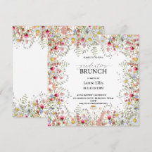 Elegant wildflower floral graduation brunch