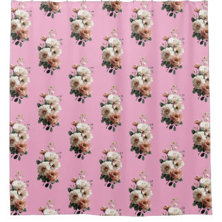 Elegant Wildflower Floral Shower Curtain