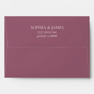 Elegant Wildflower Floral Wedding Return Address Envelope