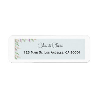 Elegant Wildflower FloralWeddingReturnAddressLabel Return Address Label