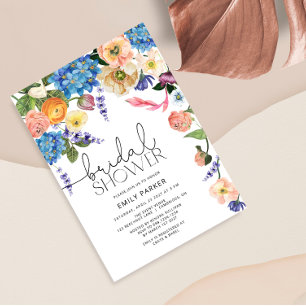 Elegant Wildflower Garden Bridal Shower Invitation