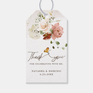 Elegant Wildflower Garden Thank You Favour Gift Tags