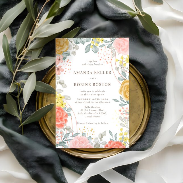 Elegant Wildflower Garden Wedding Invitation (Creator Uploaded)