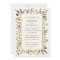Elegant Wildflower + Gold Wedding invitation