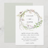 Elegant Wildflower Hoop Wreath Wedding