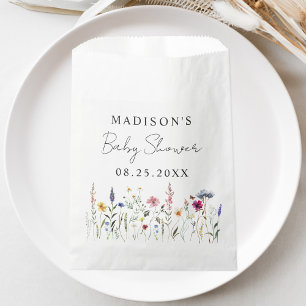 Elegant Wildflower Meadow Baby Shower Favour Bag
