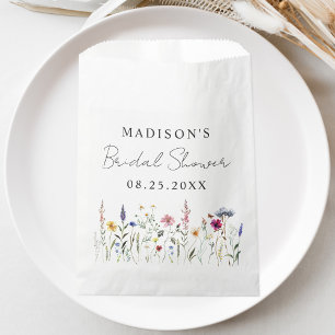 Elegant Wildflower Meadow Bridal Shower Favour Bag