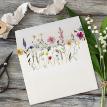 Elegant Wildflower Meadow Cream Wedding