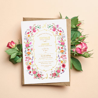 Elegant Wildflower Meadow Spring Garden Wedding