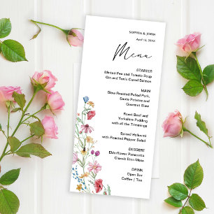 Elegant Wildflower  Menu