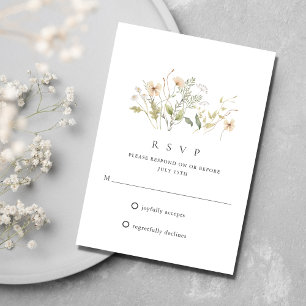 Elegant Wildflower Outdoor Wedding RSVP