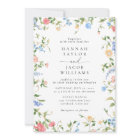 Elegant Wildflower Photo QR Code RSVP Wedding