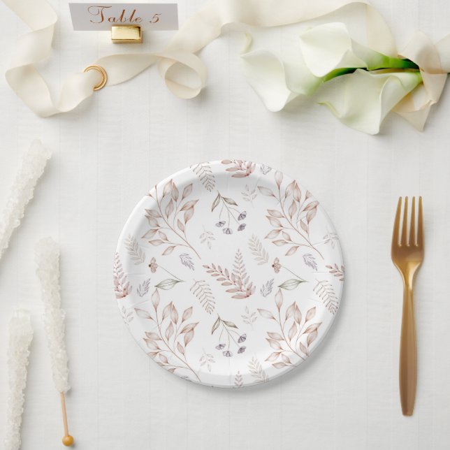 Elegant Wildflower Rustic Floral Garden Plate (Wedding)