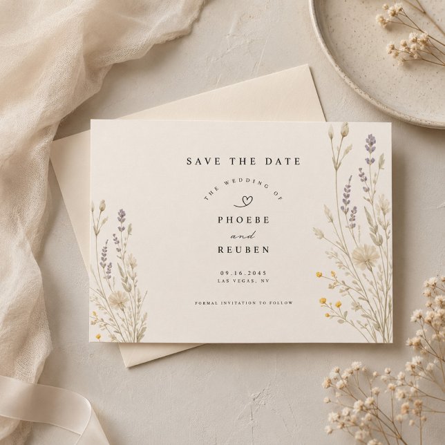 Elegant Wildflower Save the Date (Creator Uploaded)