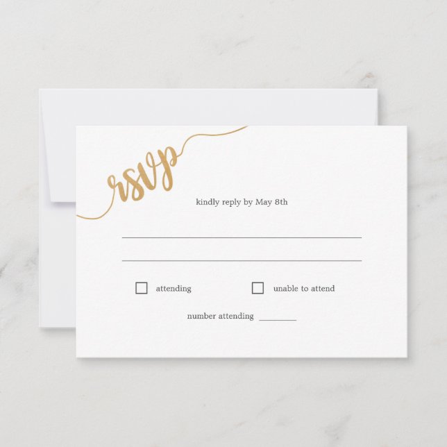 Elegant Wildflower song request RSVP card (Front)