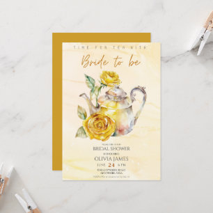 Elegant Wildflower tea party bridal shower  Invitation