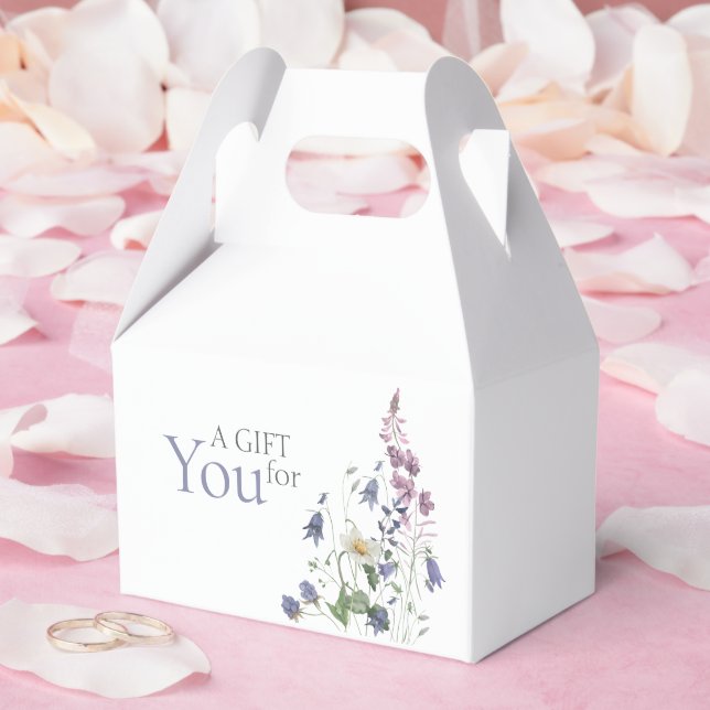 Elegant Wildflower Watercolor Floral 35th Birthday Favour Box (Wedding)