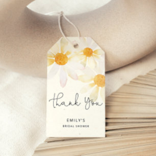 Elegant wildflower watercolor floral bridal shower gift tags