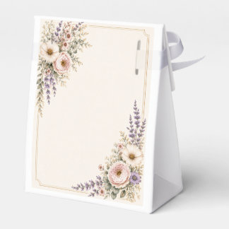 Elegant Wildflower Wedding Favour Box