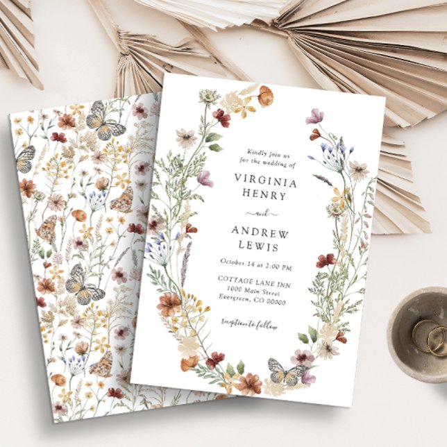 Elegant Wildflower Wedding Invitation (Creator Uploaded)