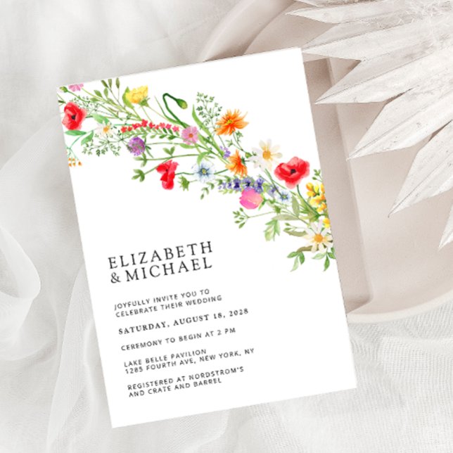 Elegant Wildflower Wedding Invitation (Creator Uploaded)