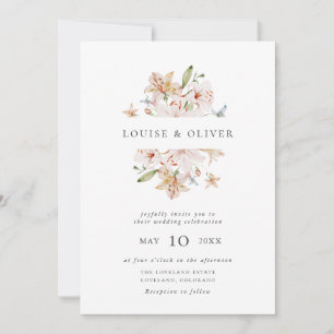 Elegant Wildflower Wedding Invitation