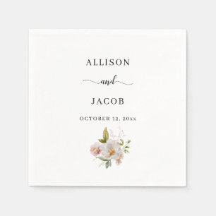 Elegant Wildflower Wedding Napkin