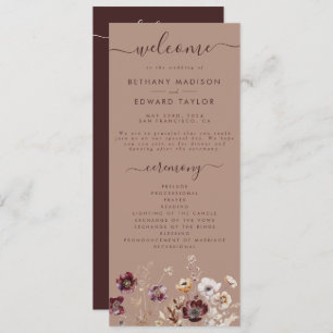 Elegant Wildflower Wedding Program