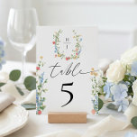 Elegant Wildflower Wedding Reception Table Number<br><div class="desc">Bring the Blooms to Your Wedding Tables with Our Wildflower Table Numbers. Imagine your wedding reception tables adorned with the beauty of wildflowers in vibrant hues? Our colorful watercolor floral Wildflower Wedding Reception Table Numbers are more than just functional—they’re the epitome of rustic elegance. Don't miss the chance to personalize...</div>