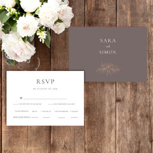 Elegant Wildflower Wedding RSVP Card