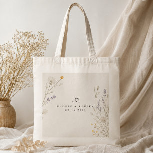 Elegant Wildflower Wedding  Tote Bag