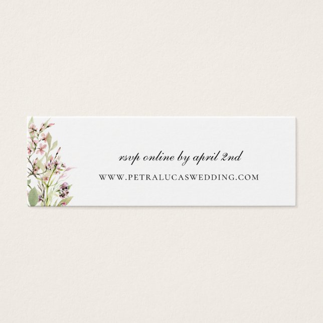 Elegant Wildflower Wedding Website RSVP (Front)