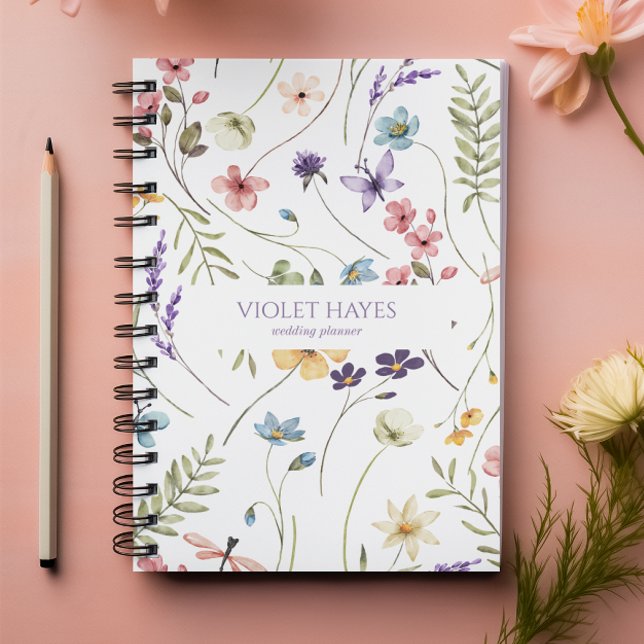 Elegant Wildflower Wild Flower Floral Custom Notebook (Creator Uploaded)