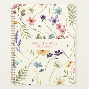 Elegant Wildflower Wild Flower Floral Custom Planner