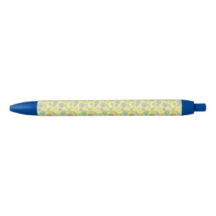 Elegant  Wildflower Yellow Ink Pen