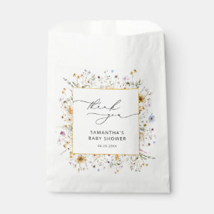 Elegant Wildflowers Baby Shower Thank You Favour Favour Bag
