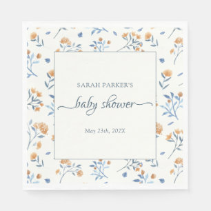 Elegant Wildflowers Boho Baby Shower  Napkin