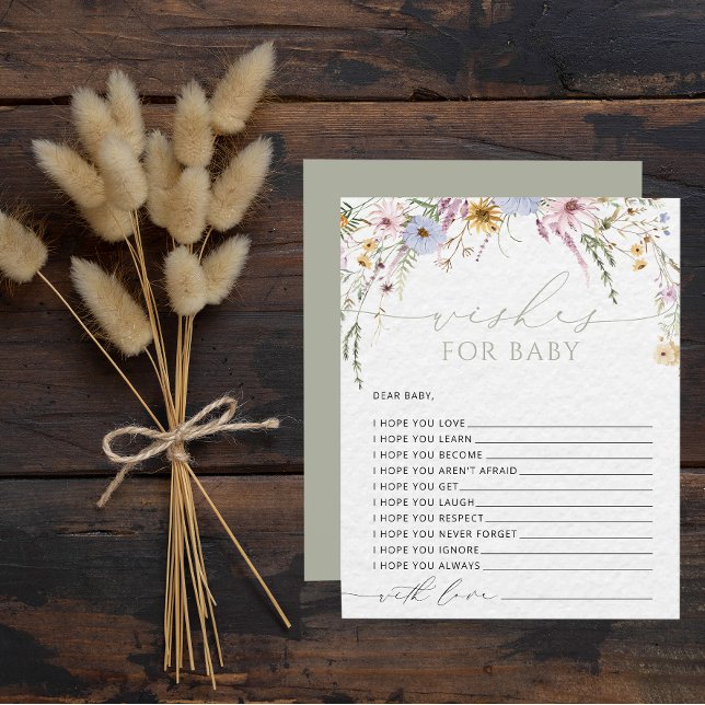 Elegant Wildflowers Watercolor Wishes for Baby (Creator Uploaded)