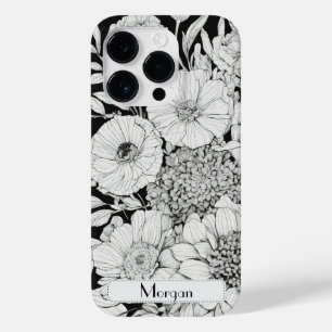 Elegant Wildflowers white and black Case-Mate iPhone 14 Pro Case