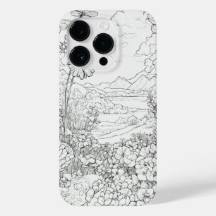 Elegant Wildflowers white and black Case-Mate iPhone 14 Pro Case