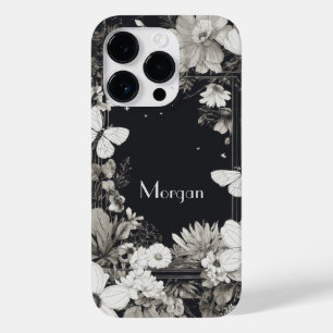 Elegant Wildflowers white and black Case-Mate iPhone 14 Pro Case