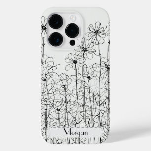 Elegant Wildflowers white and black Case-Mate iPhone 14 Pro Case