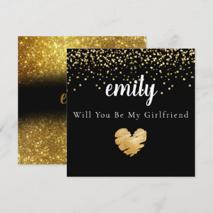 Elegant Will You Be My Girlfriend Card