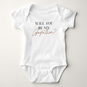 Elegant Will you be my Godfather   Proposal Baby B Baby Bodysuit